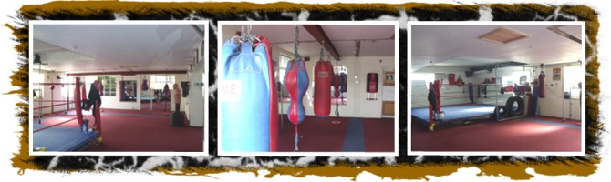 The inside of the Gateway Boxing Club.